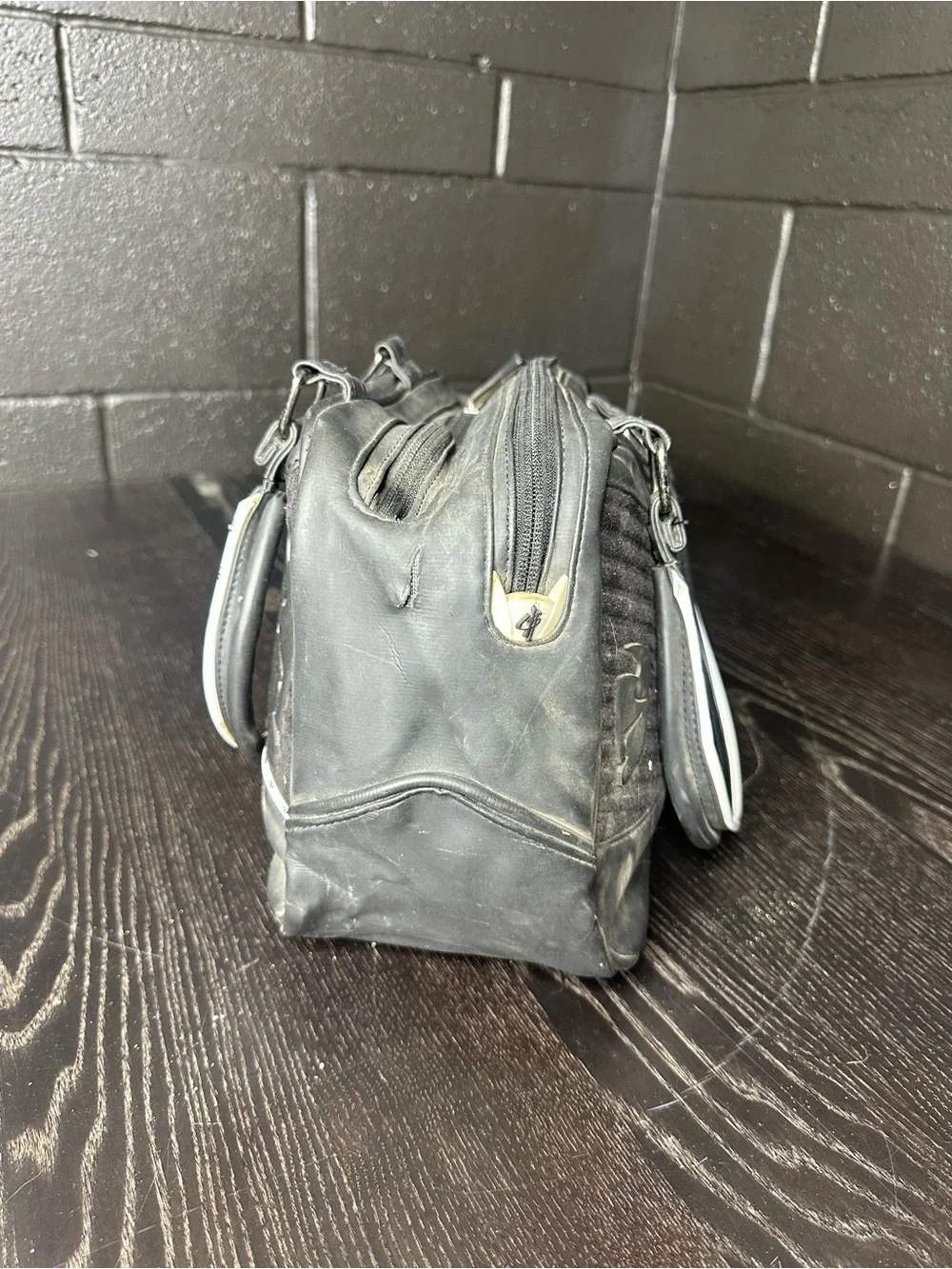 Thor brand - Black Logo Script Top-Handle Bag w White Accents - Purse